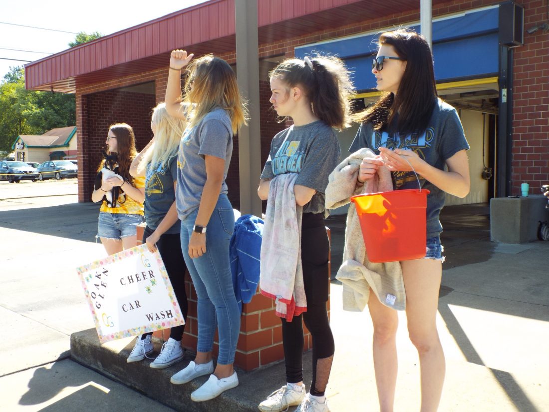 Oak Glen high cheerleaders turn to car wash to raise funds